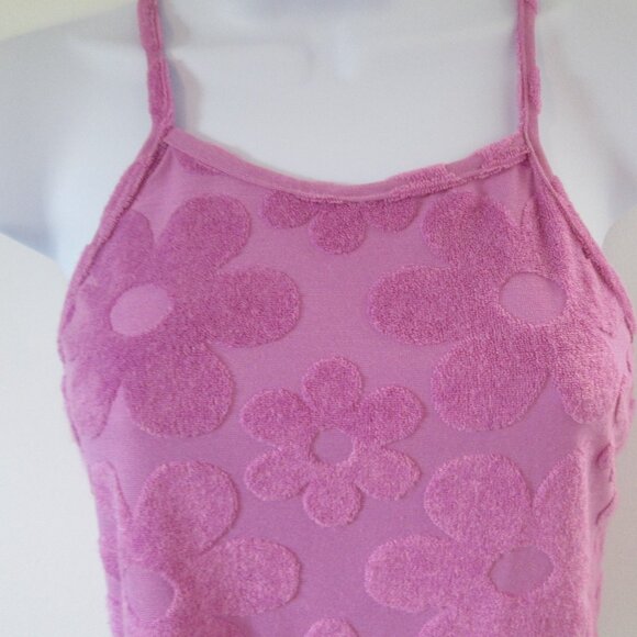 Miken Juniors' Cropped Velour Tank Top Cover-Up NWT Sz XS - Picture 4 of 8